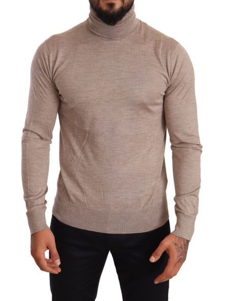 Dolce & Gabbana Beige Cashmere Turtleneck Pullover Sweater Dolce & Gabbana Beige Cashmere Turtleneck Pullover Sweater