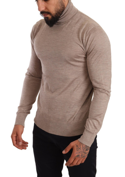 Beige Cashmere Turtleneck Pullover Sweater Beige Cashmere Turtleneck Pullover Sweater