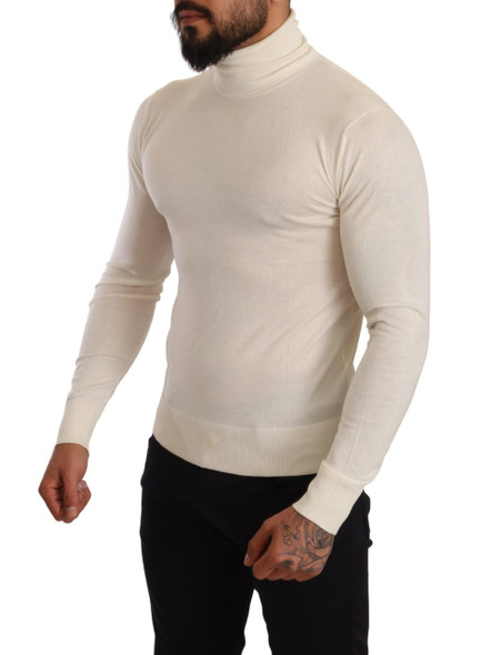 Cream Cashmere Turtleneck Pullover Sweater Cream Cashmere Turtleneck Pullover Sweater