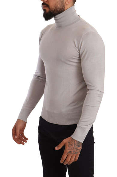 Gray Cashmere Turtleneck Pullover Sweater TSH6574BG Gray Cashmere Turtleneck Pullover Sweater TSH6574BG