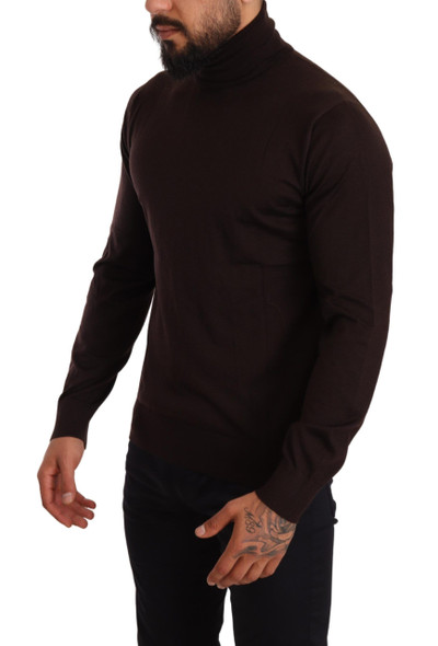 Dolce & Gabbana Brown Cashmere Turtleneck Pullover Sweater TSH6593 Dolce & Gabbana Brown Cashmere Turtleneck Pullover Sweater TSH6593