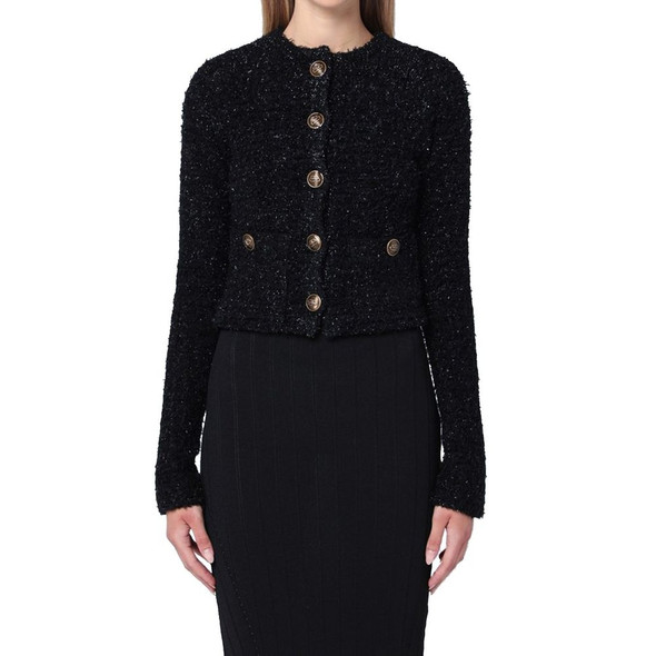 Balenciaga Crop Bouclé Cardigan Balenciaga Crop Bouclé Cardigan