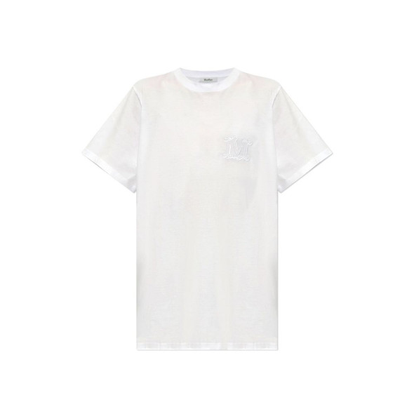 Max Mara Mango Logo Embroidered Cotton T-Shirt Max Mara Mango Logo Embroidered Cotton T-Shirt