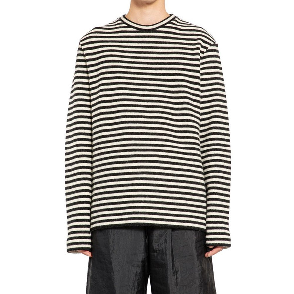 Striped Wool Compact Jersey T-Shirt Striped Wool Compact Jersey T-Shirt