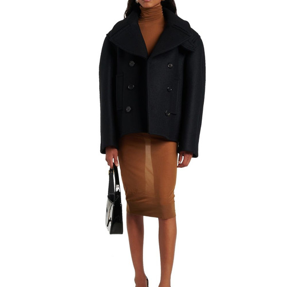 Saint Laurent Oversized Virgin Wool Peacoat Saint Laurent Oversized Virgin Wool Peacoat