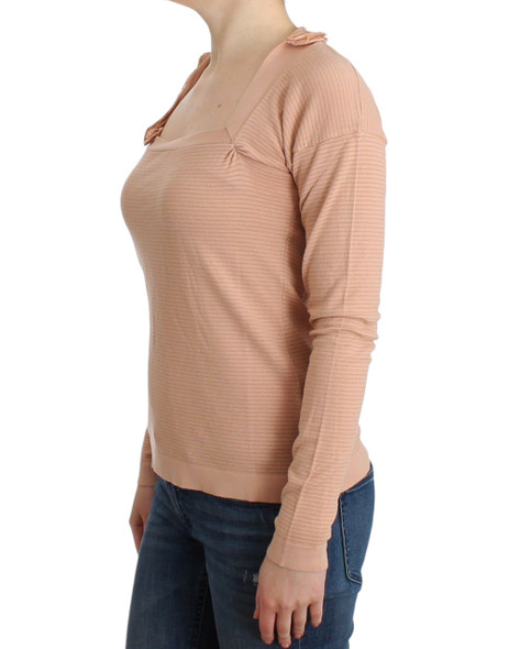 Orange Wool Blend Striped Long Sleeve Top Orange Wool Blend Striped Long Sleeve Top