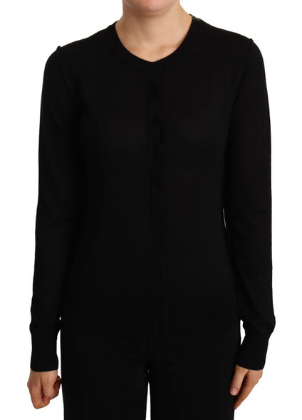 Dolce & Gabbana Black Crewneck Pullover STAFF Sweater Wool Dolce & Gabbana Black Crewneck Pullover STAFF Sweater Wool