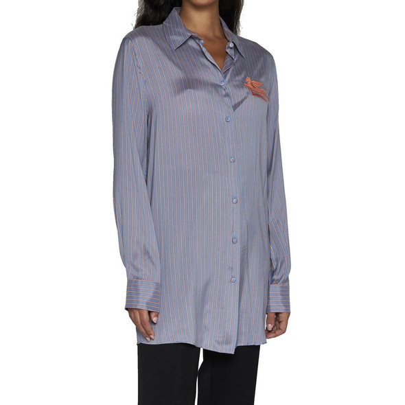 Etro Striped Silk Shirt Etro Striped Silk Shirt
