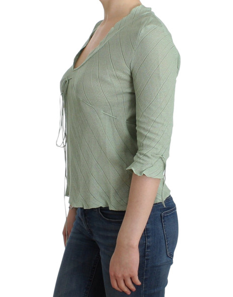 Green Lightweight Knit Sweater Top Blouse Green Lightweight Knit Sweater Top Blouse