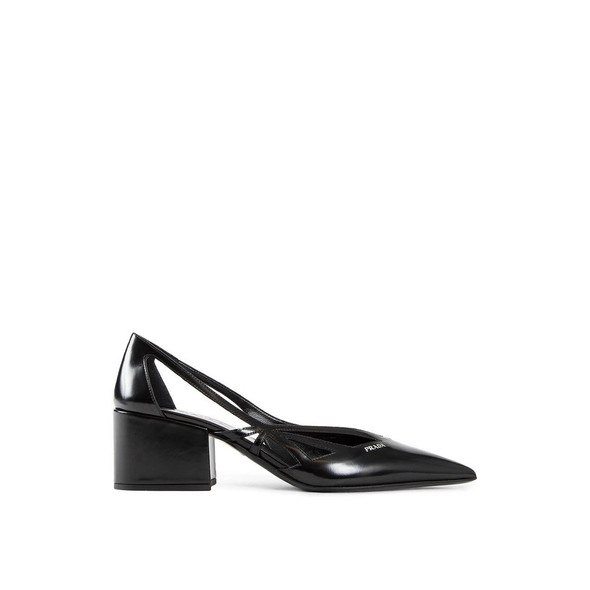 Prada Brushed Leather Cut-Out Pumps Prada Brushed Leather Cut-Out Pumps