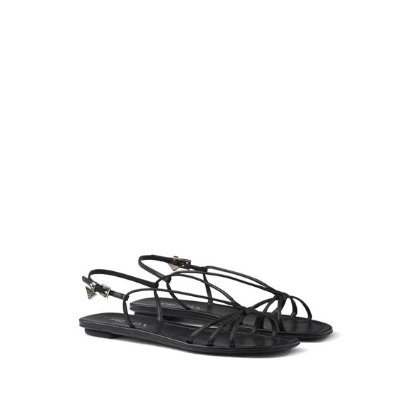 Prada Leather Flat Sandals Prada Leather Flat Sandals