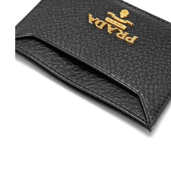 Prada Logo Leather Card Holder Prada Logo Leather Card Holder