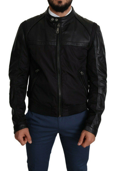 Dolce & Gabbana Black Nylon Full Zip Men Bomber Coat Jacket Dolce & Gabbana Black Nylon Full Zip Men Bomber Coat Jacket