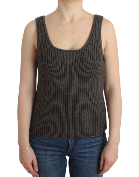 Gray Knit Top Knitted Sweater Merino Wool Gray Knit Top Knitted Sweater Merino Wool
