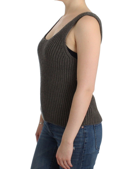 Gray Knit Top Knitted Sweater Merino Wool Gray Knit Top Knitted Sweater Merino Wool