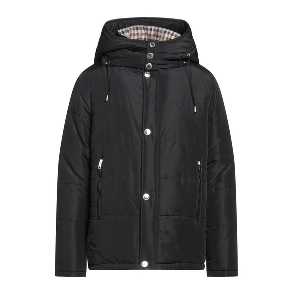 Aquascutum Elegant Black Jacket with Removable Hood Aquascutum Elegant Black Jacket with Removable Hood