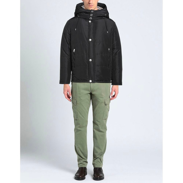 Aquascutum Elegant Black Jacket with Removable Hood Aquascutum Elegant Black Jacket with Removable Hood