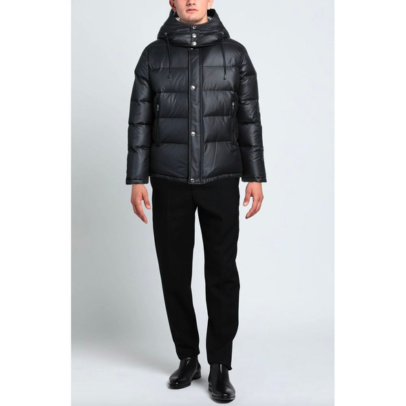 Aquascutum Black Polyester Men Jacket Aquascutum Black Polyester Men Jacket