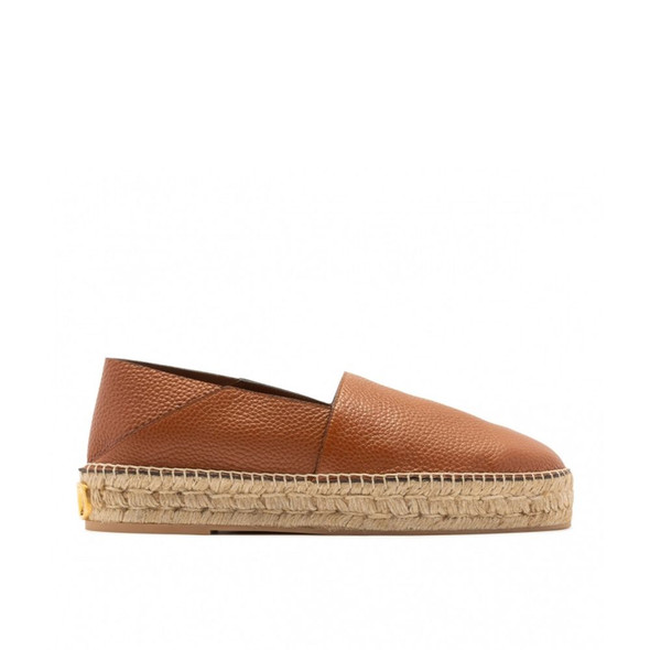Logo-Plaque Leather Espadrilles Logo-Plaque Leather Espadrilles