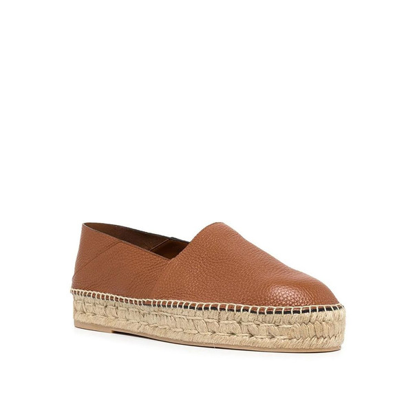 Logo-Plaque Leather Espadrilles Logo-Plaque Leather Espadrilles