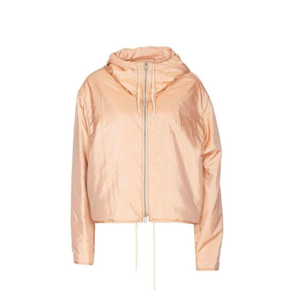 Jil Sander Blend Silk Zip-Up Hooded Jacket Jil Sander Blend Silk Zip-Up Hooded Jacket