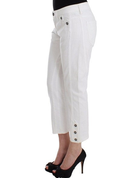 White Cropped Jeans Denim Pants Branded Capri White Cropped Jeans Denim Pants Branded Capri
