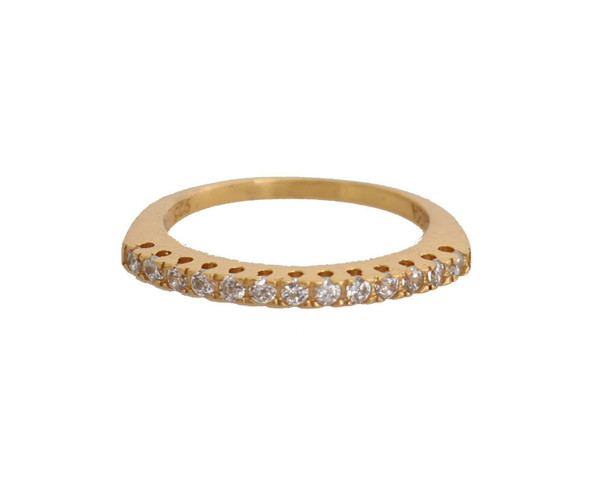 Nialaya Gold Authentic Womens Clear CZ Gold 925 Silver Ring Nialaya Gold Authentic Womens Clear CZ Gold 925 Silver Ring