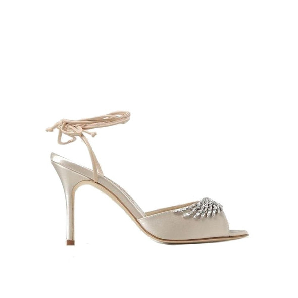 Manolo Blahnik Plumena 090 Satin Sandals Manolo Blahnik Plumena 090 Satin Sandals