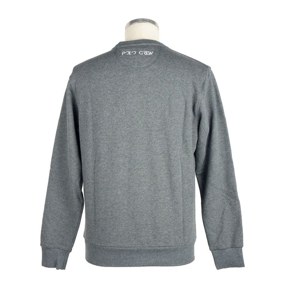 La Martina Gray Cotton Men Sweater La Martina Gray Cotton Men Sweater