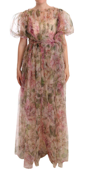 Dolce & Gabbana Multicolor Floral Print Long Maxi Gown Dress Dolce & Gabbana Multicolor Floral Print Long Maxi Gown Dress