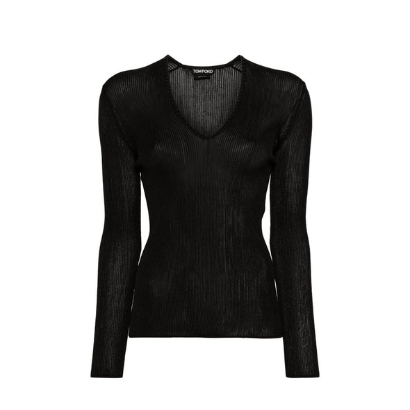 Tom Ford Sheer Fine-Ribbed Top Tom Ford Sheer Fine-Ribbed Top