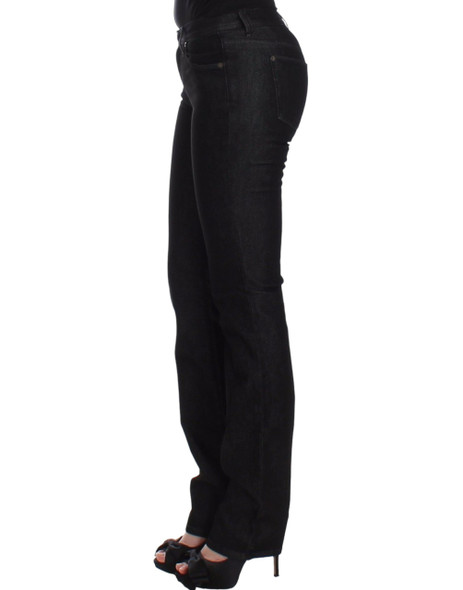 Ermanno Scervino Black Slim Jeans Denim Pants Skinny Leg Stretch SIG12452 Ermanno Scervino Black Slim Jeans Denim Pants Skinny Leg Stretch SIG12452