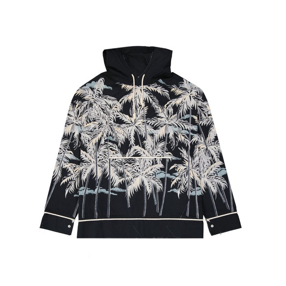Palm Angels Hooded Printed Shirt Palm Angels Hooded Printed Shirt