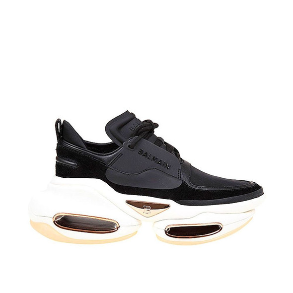 Balmain Leather And Fabric Sneakers Balmain Leather And Fabric Sneakers