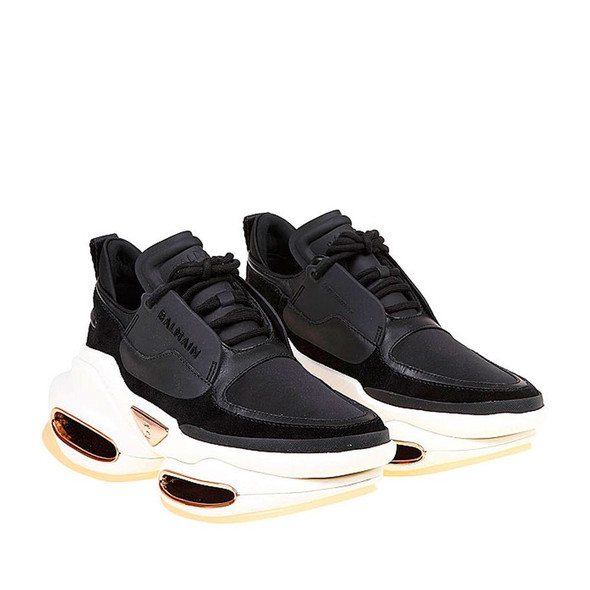 Balmain Leather And Fabric Sneakers Balmain Leather And Fabric Sneakers
