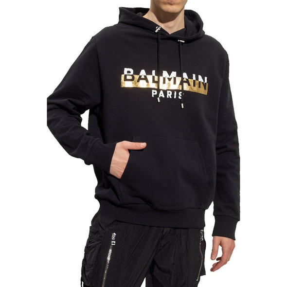 Balmain Logo Hooded Sweatshirt Balmain Logo Hooded Sweatshirt