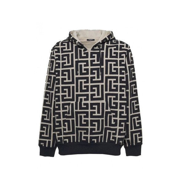 Balmain Monogrammed Hooded Sweatshirt Balmain Monogrammed Hooded Sweatshirt