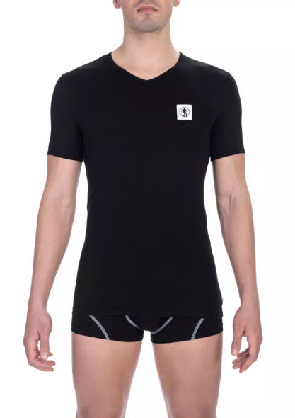 Bikkembergs Black Cotton Men T-Shirt Bikkembergs Black Cotton Men T-Shirt