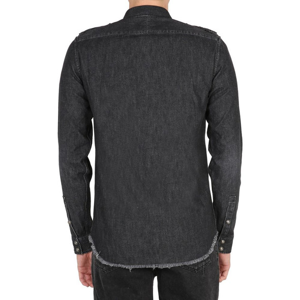 Balmain Cotton Denim Shirt BA-8736267403476 Balmain Cotton Denim Shirt BA-8736267403476