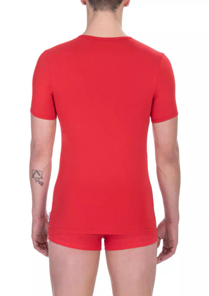Bikkembergs Red Cotton Men T-Shirt Bikkembergs Red Cotton Men T-Shirt