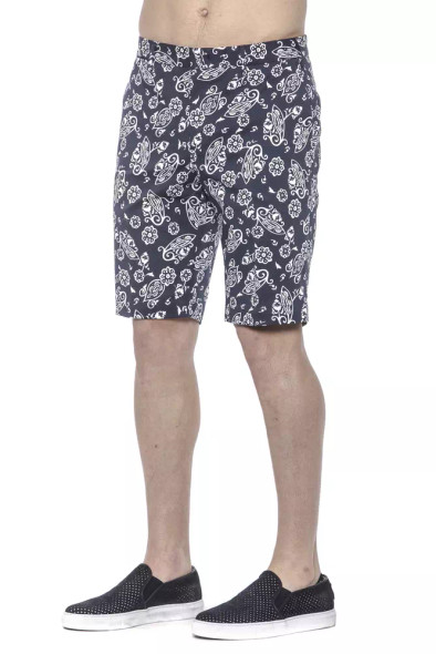 Blue Cotton Men Bermuda Short Blue Cotton Men Bermuda Short