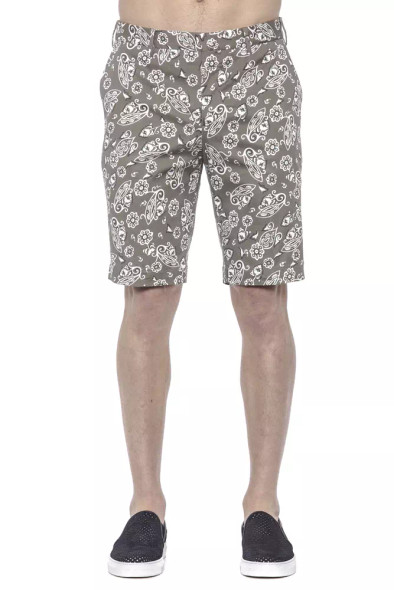 Green Cotton Men's Bermuda Short Green Cotton Men's Bermuda Short