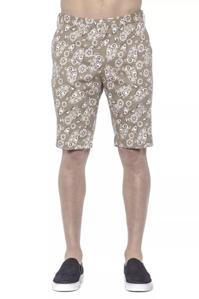 PT Torino Beige Cotton Men Short PT Torino Beige Cotton Men Short