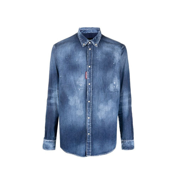 Dsquared² Distressed Effect Denim Shirt Dsquared² Distressed Effect Denim Shirt