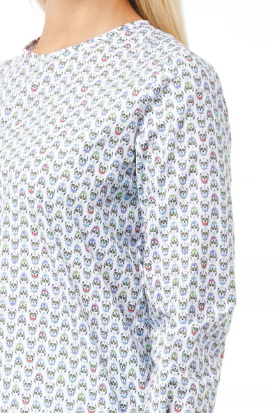 Bagutta White Cotton Women Blouse with Skull Print Bagutta White Cotton Women Blouse with Skull Print