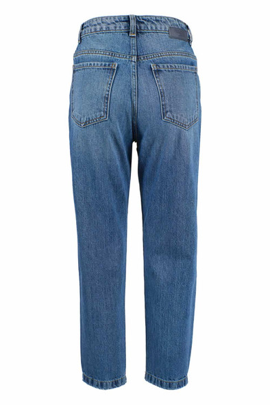 Blue Cotton Women's High-Waisted Jean Blue Cotton Women's High-Waisted Jean