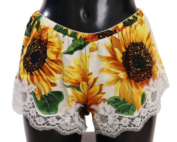 Dolce & Gabbana White Sunflower Lace Lingerie Underwear Dolce & Gabbana White Sunflower Lace Lingerie Underwear