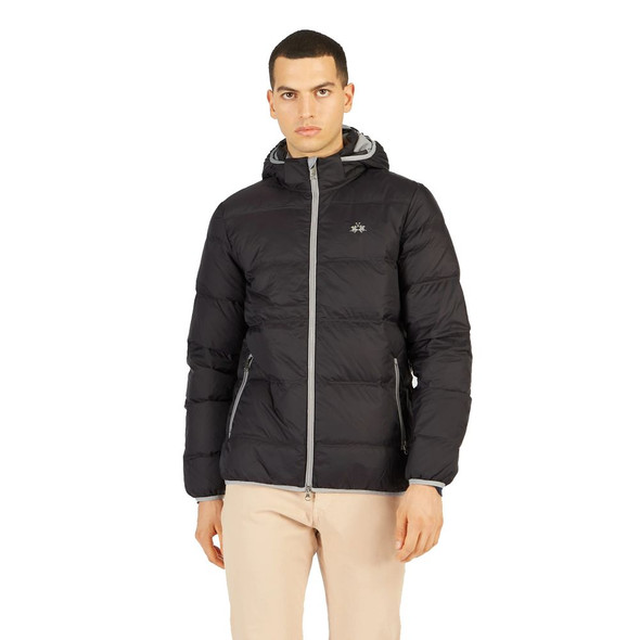La Martina Black Nylon Men's Jacket La Martina Black Nylon Men's Jacket