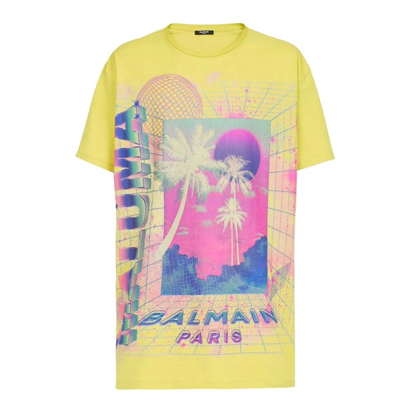 Balmain Yellow Cotton T-Shirt Balmain Yellow Cotton T-Shirt