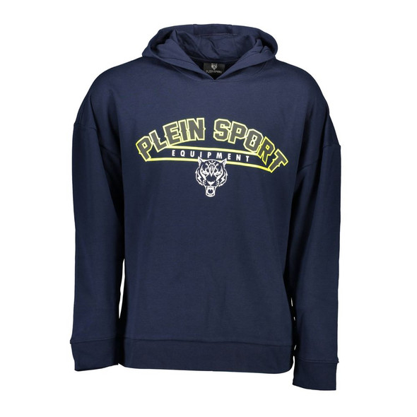 Plein Sport Blue Cotton Sweater PL-9570 Plein Sport Blue Cotton Sweater PL-9570